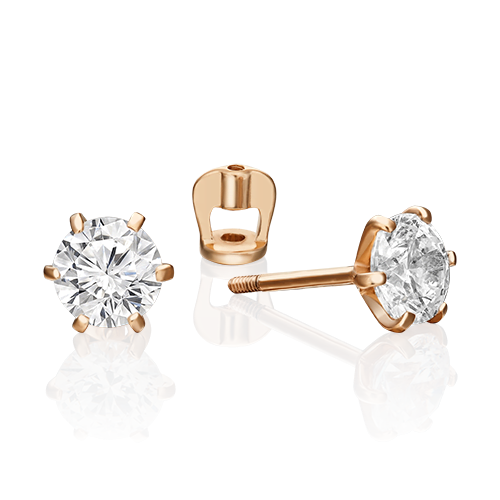 

Серьги из красного золота с фианитом PLATINA jewelry 02-0289-00-501-1110-38, 02-0289-00-501-1110-38