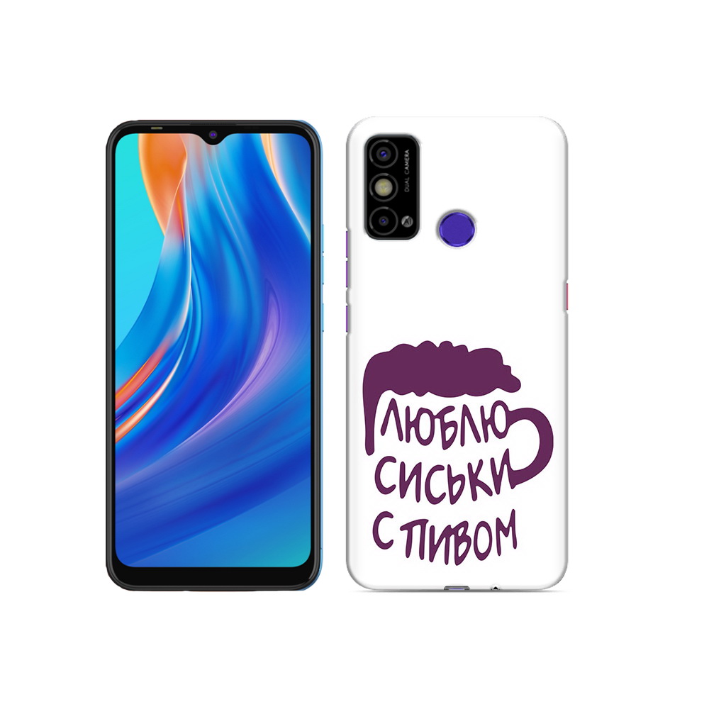 

Чехол MyPads Tocco для Tecno Spark Go люблю пить кружка, Прозрачный, Tocco