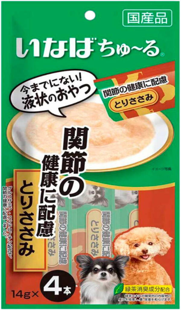 

Лакомство для собак INABA CIAO CHURU с филе курицы, для здоровья суставов, 4шт по 14г