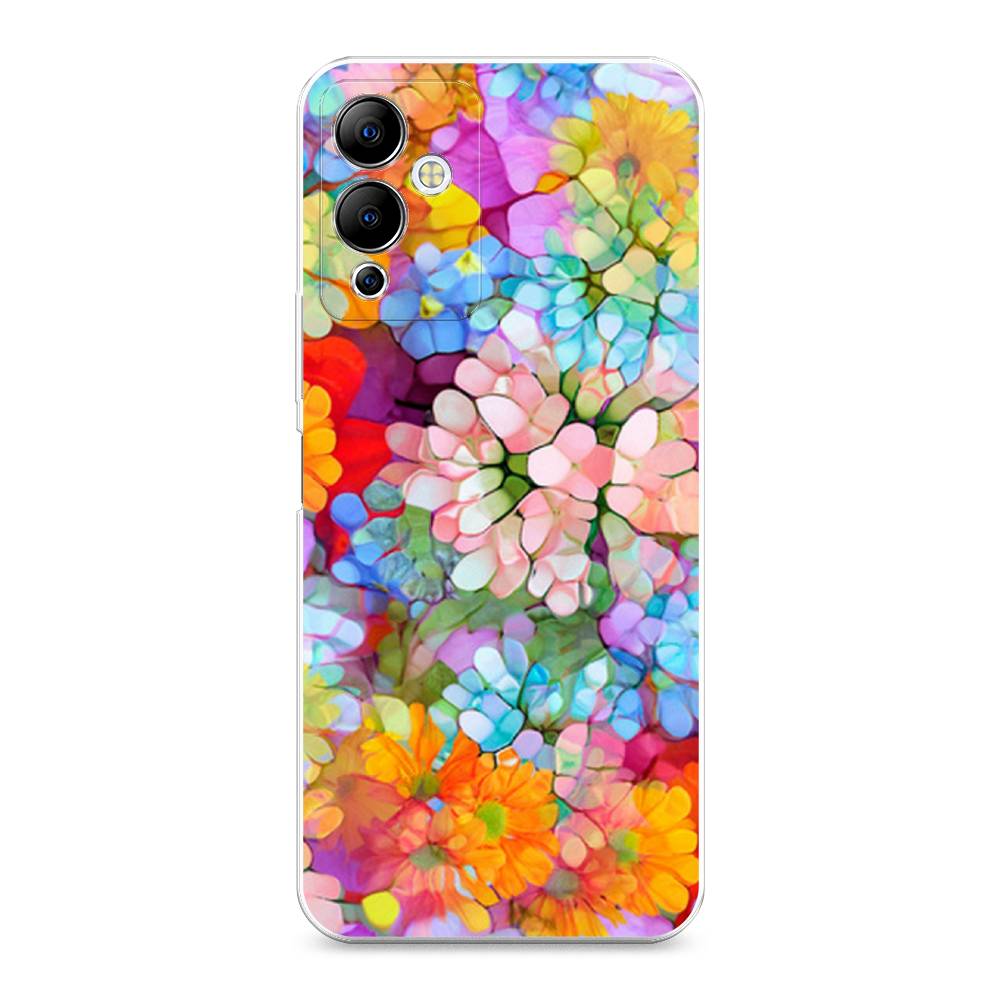 

Чехол на Infinix Note 12i "Цветы витраж", Оранжевый;розовый;голубой, 3102050-3