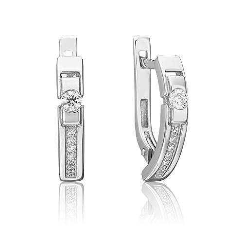 

Серьги из белого золота с бриллиантом PLATINA jewelry 02-0406-00-101-1120-30, 02-0406-00-101-1120-30