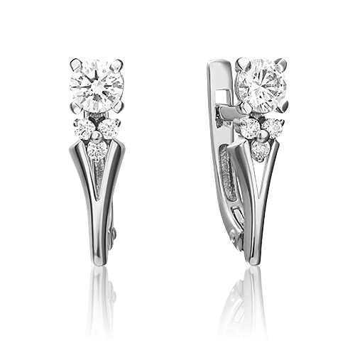 

Серьги из белого золота с бриллиантом PLATINA jewelry 02-0440-00-101-1120-30, 02-0440-00-101-1120-30