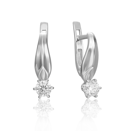 

Серьги из белого золота с бриллиантом PLATINA jewelry 02-0483-00-101-1120-30, 02-0483-00-101-1120-30