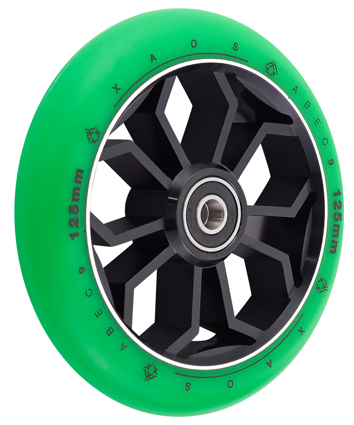 фото Xaos колесо для трюкового самоката clover green 125 мм