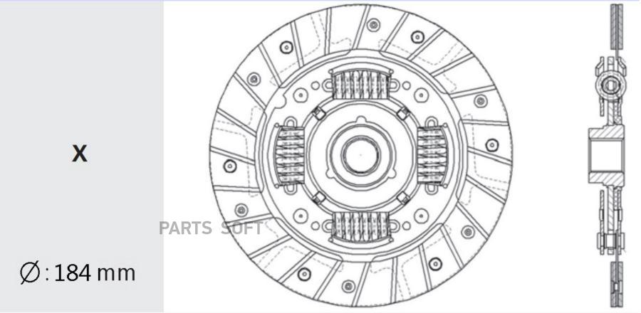 Диск сцепления HYUNDAI: ACCENT 1.3 12V 94-