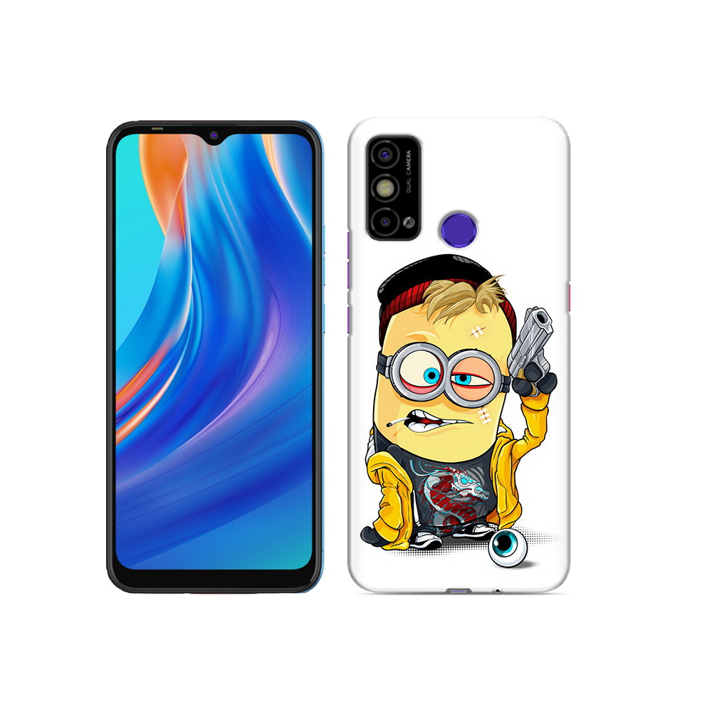 

Чехол MyPads Tocco для Tecno Spark Go миньон бандит, Прозрачный, Tocco