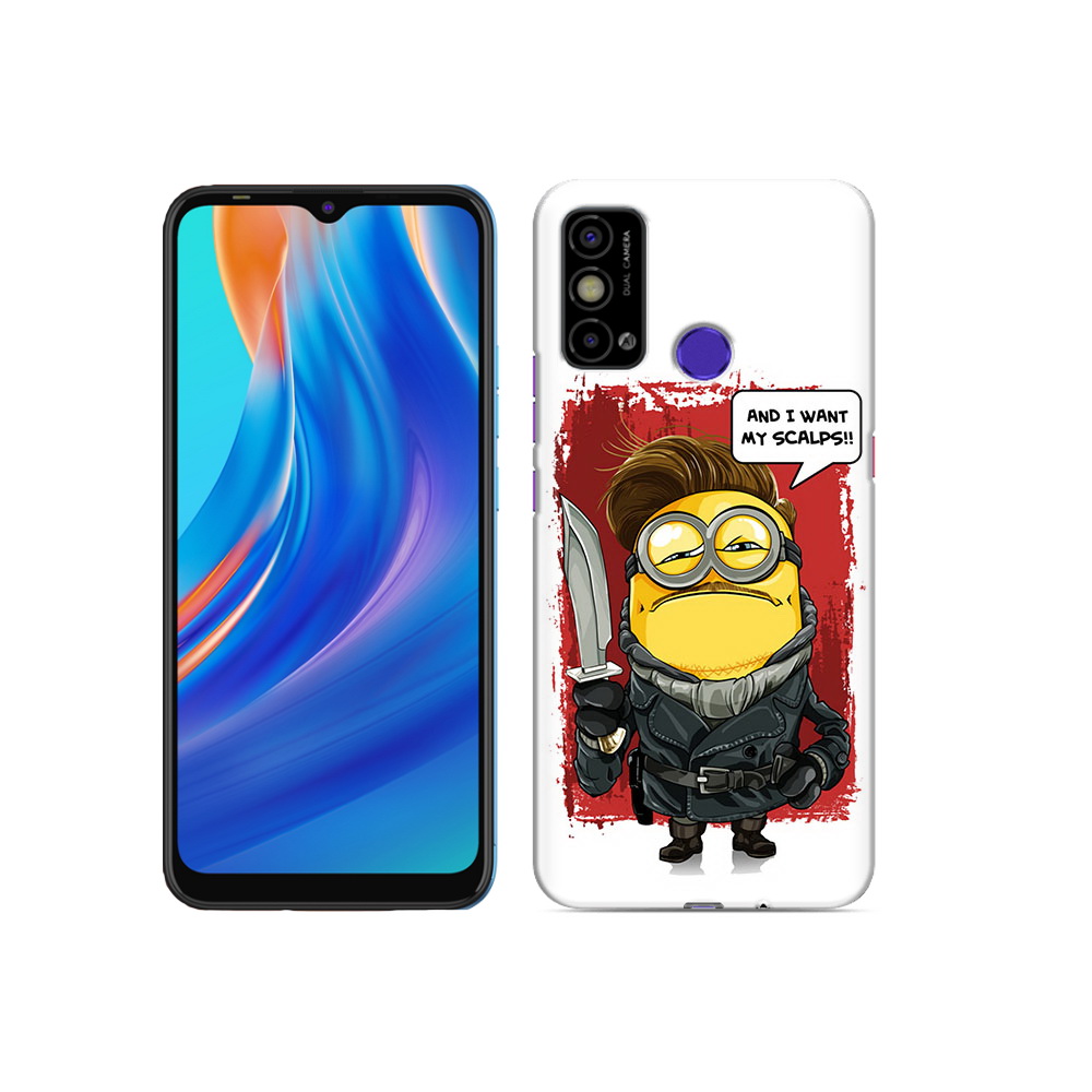 

Чехол MyPads Tocco для Tecno Spark Go миньон убийца, Прозрачный, Tocco