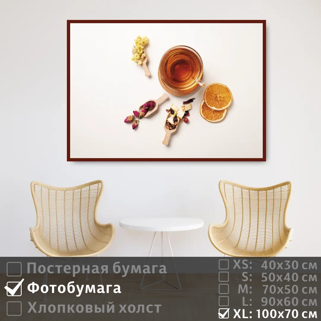 

Постер на фотобумаге ПолиЦентр Завтрак чай 100х70 см, ЗавтракЧай1