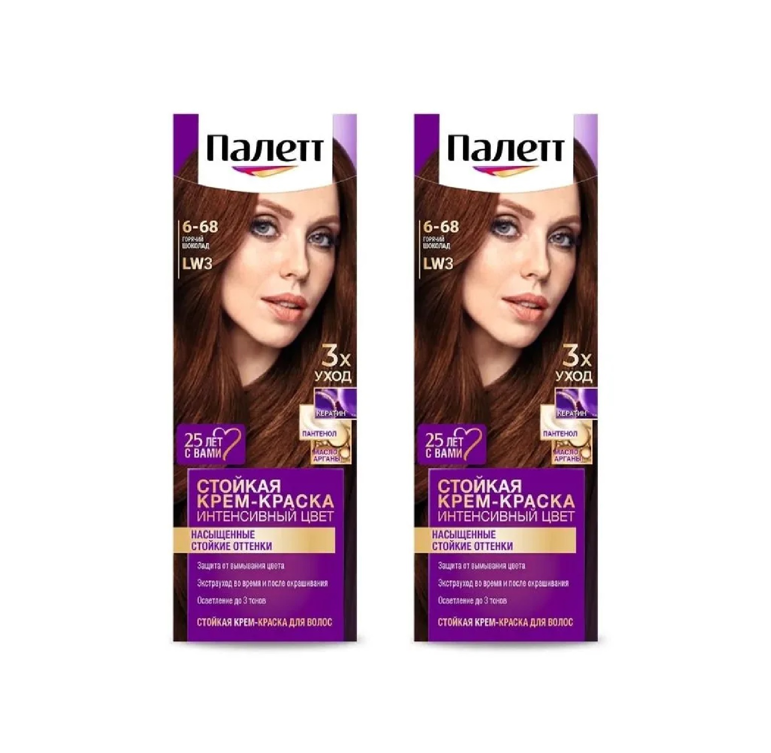 

Краска для волос Palette Интенсивный цвет LW3 6.68 Горячий шоколад 110 мл 2 шт, Интенсивный цвет