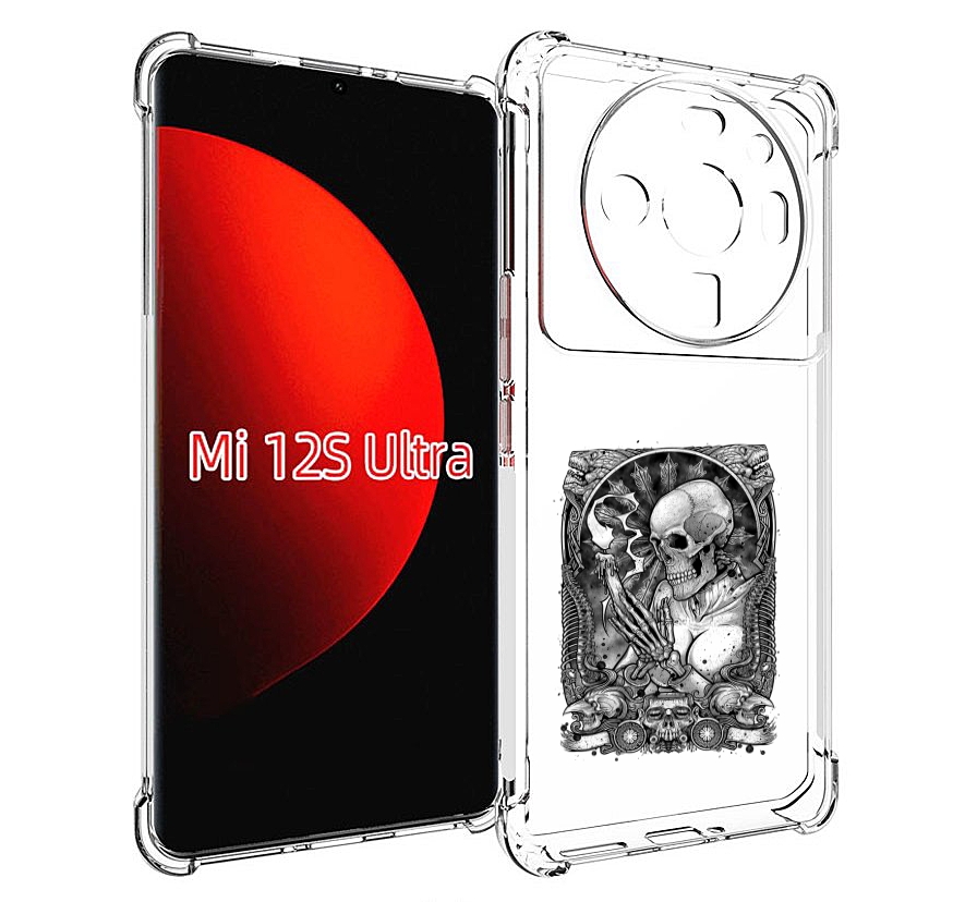 

Чехол MyPads девушка скелет для Xiaomi 12S Ultra, Прозрачный, Tocco