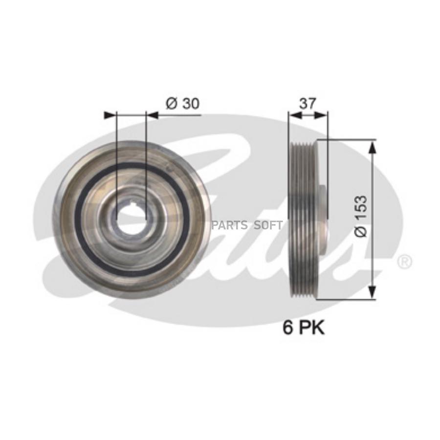 кив Коленвала Peugeot Expert40730085008Citroen C8Jumpy 20hdi 06 Gates арт TVD1090 9352₽