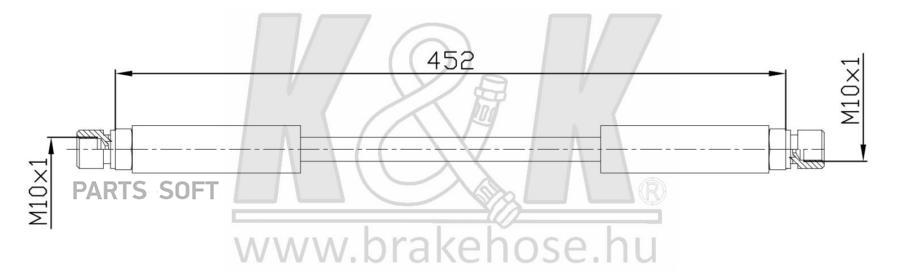 

K K FT0898 Шланг тормозной передн MERCEDES: G-Klasse (W461) G400 CDI 12.00-