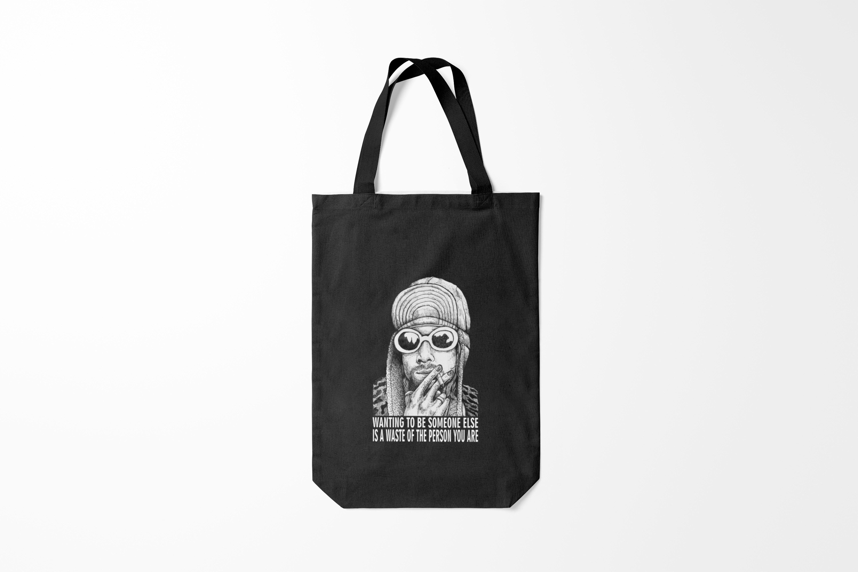 

Сумка шoппер унисекс Burnettie Kurt Cobain Курт, черный, Kurt Cobain Курт