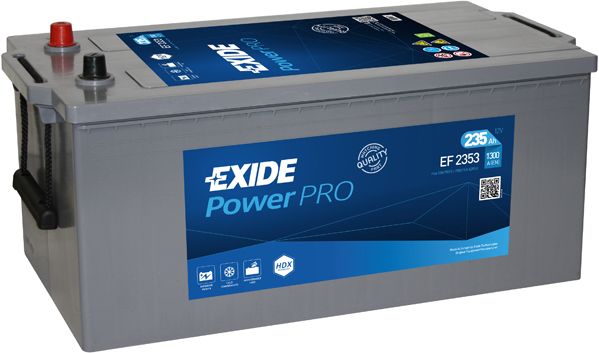 EXIDE EF2353 аккумулятор PowerPRO 235Ah 1300A + слева 518/279/240 B0