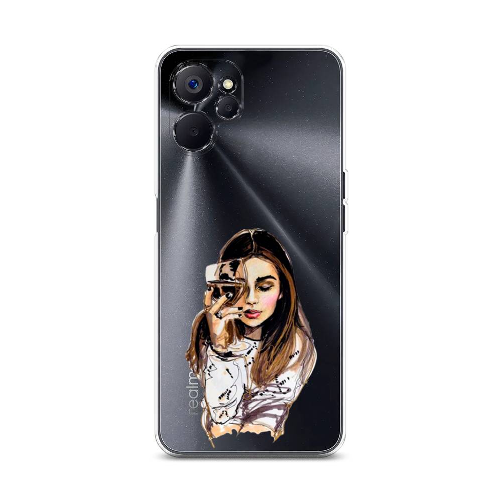 

Чехол Awog на Realme 10 5G "Девушка с бокалом", Бежевый;коричневый;белый, 2512650-7