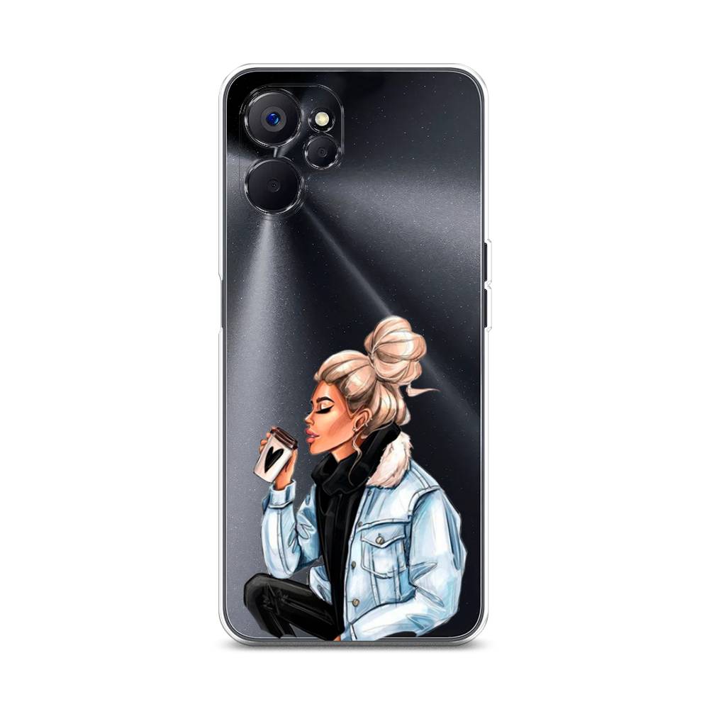 

Чехол Awog на Realme 10 5G "Cute girl", Бежевый;черный;голубой, 2512650-7