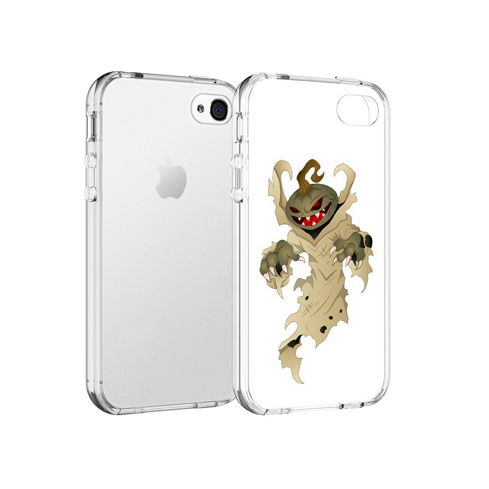 

Чехол MyPads Tocco для Apple iPhone 4 призрак хэллоуина, Прозрачный, Tocco