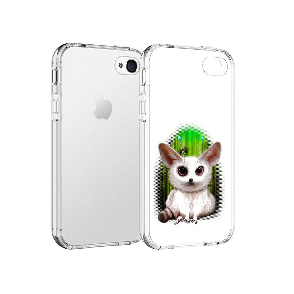 Чехол MyPads Tocco для Apple iPhone 4 пушистое животное