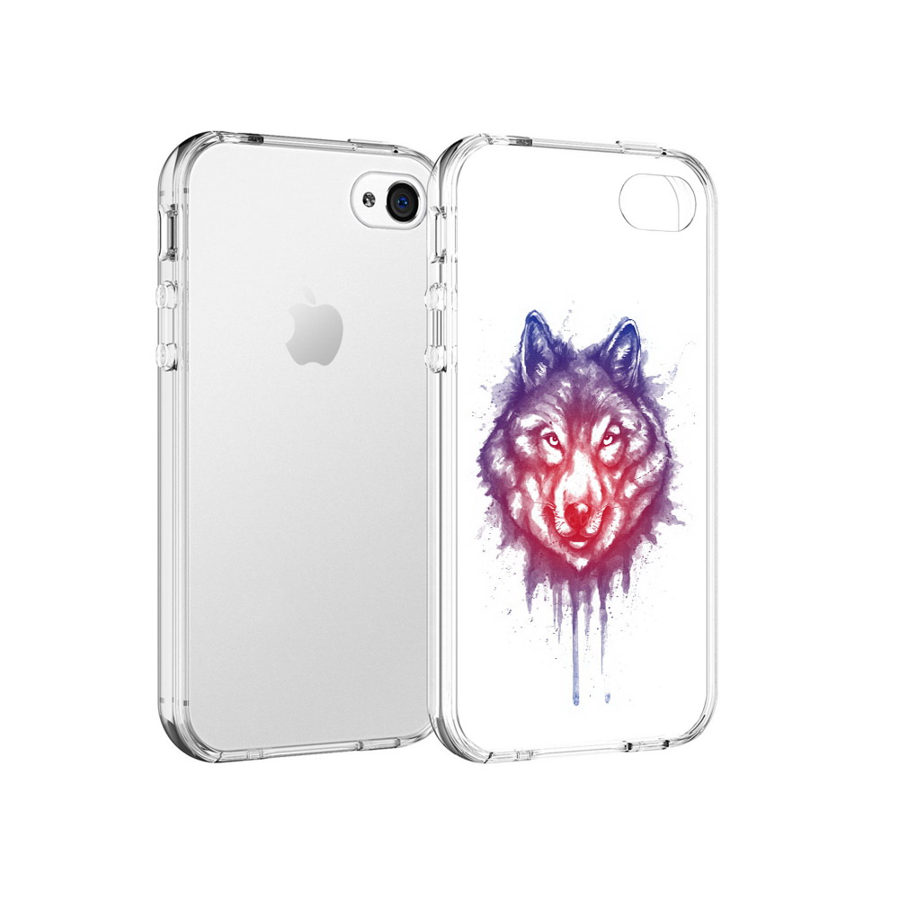 

Чехол MyPads Tocco для Apple iPhone 4 пушистый волк, Прозрачный, Tocco