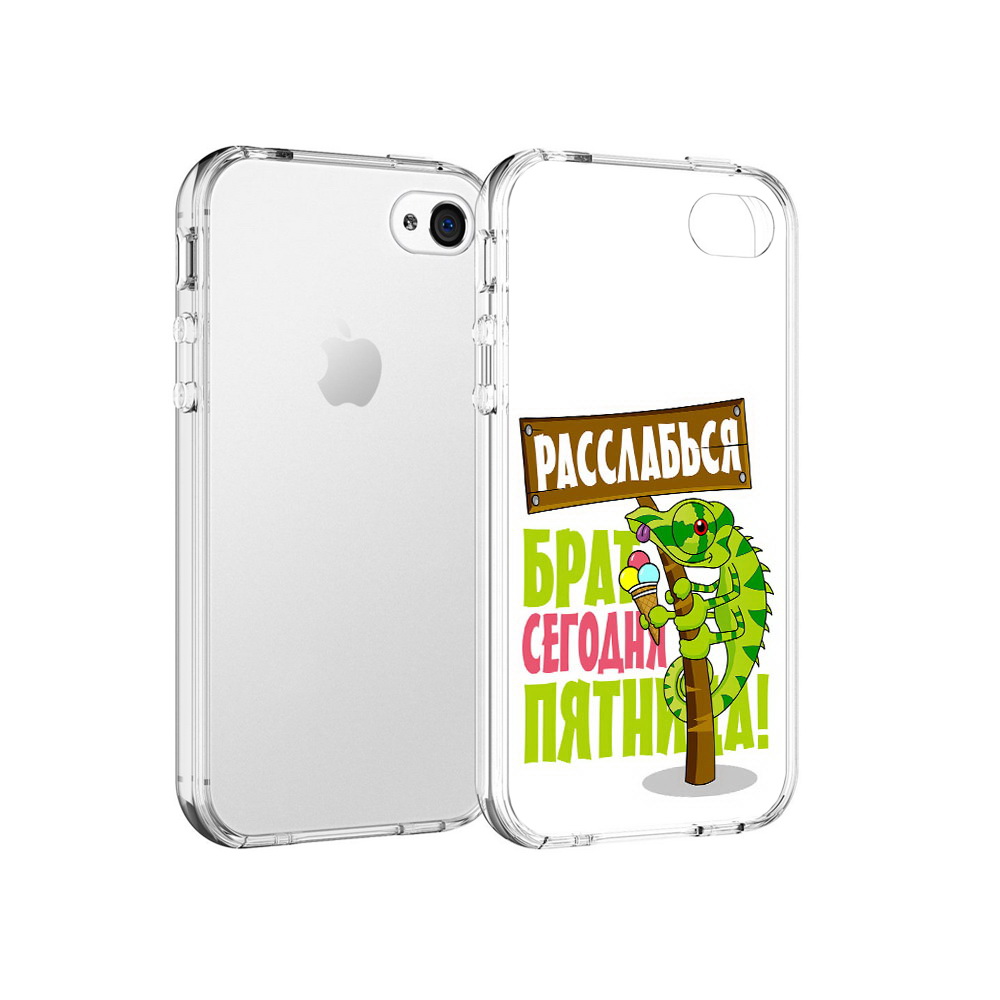 

Чехол MyPads Tocco для Apple iPhone 4 пятница, Прозрачный, Tocco