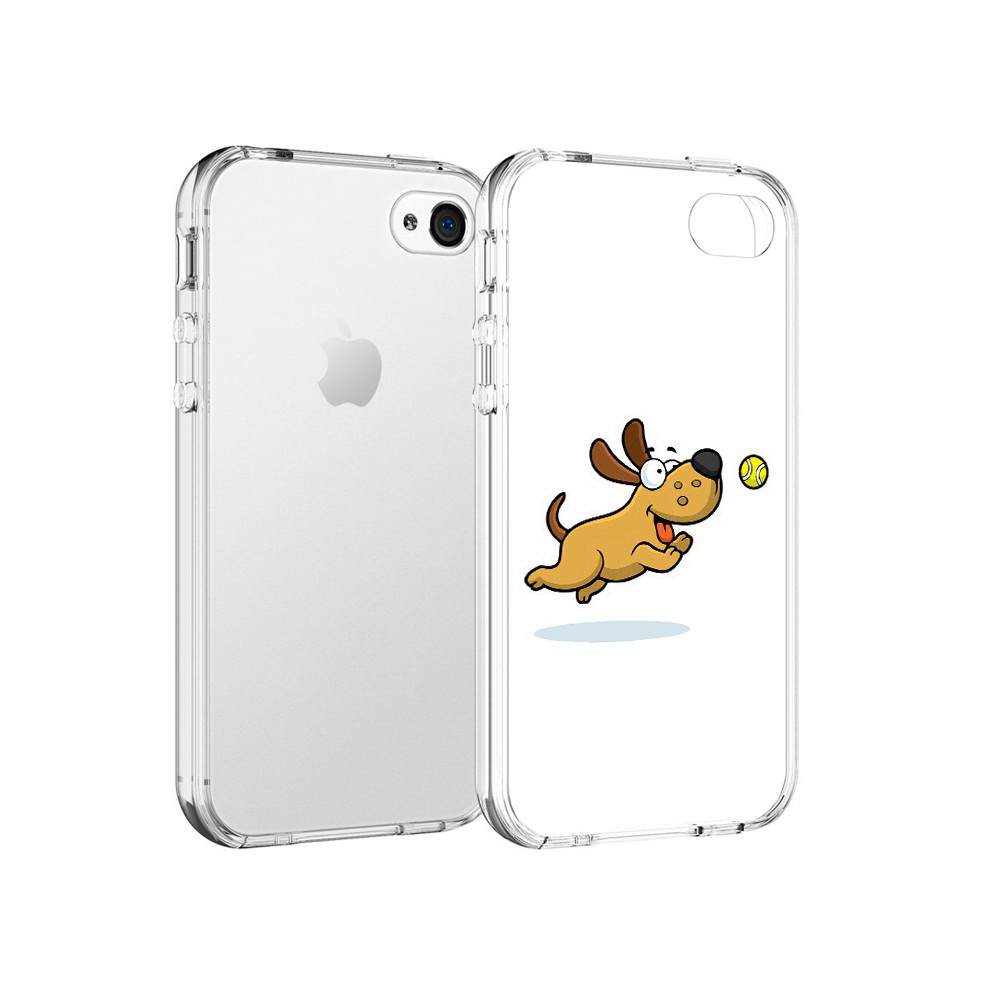 

Чехол MyPads Tocco для Apple iPhone 4 пёсик, Прозрачный, Tocco