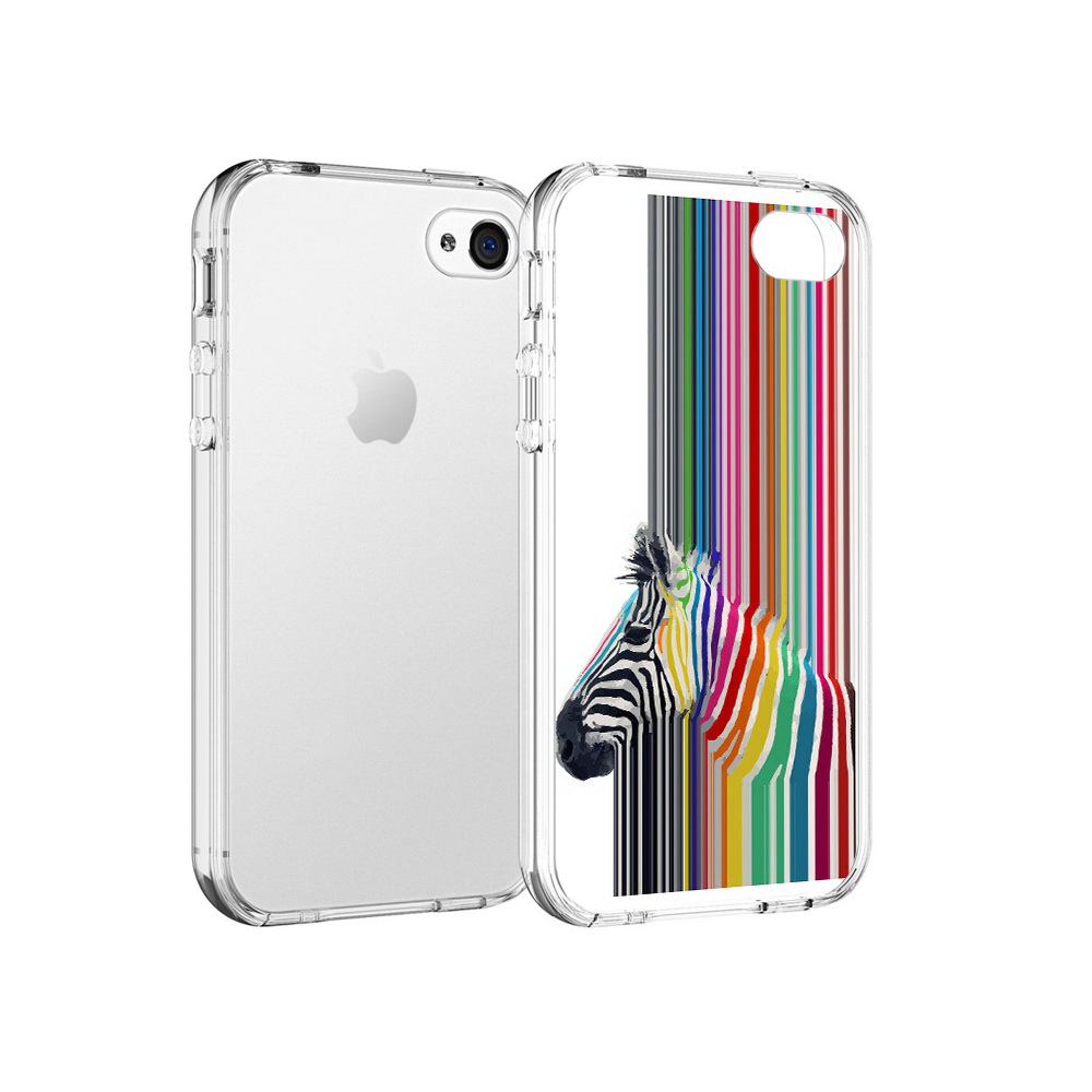 

Чехол MyPads Tocco для Apple iPhone 4 радужная зебра, Прозрачный, Tocco