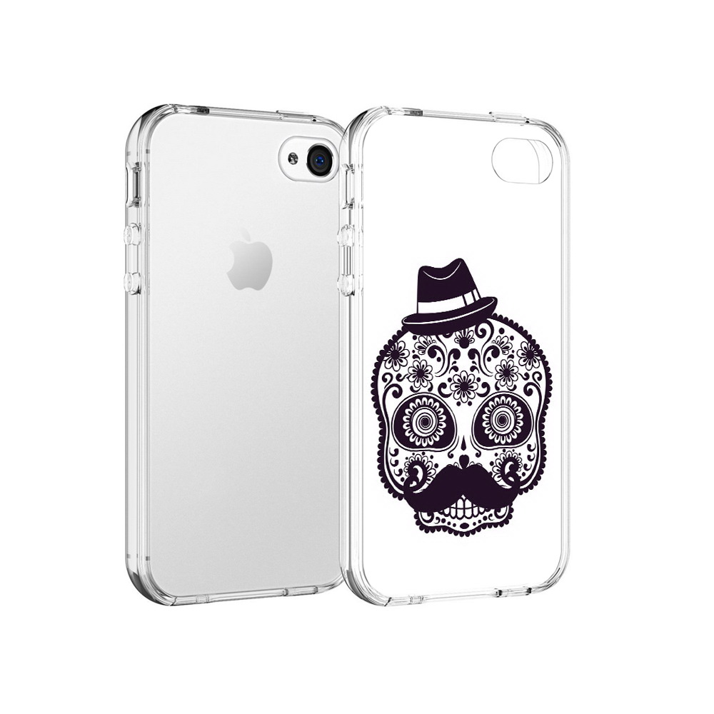 

Чехол MyPads Tocco для Apple iPhone 4 разрисованный скелет, Прозрачный, Tocco