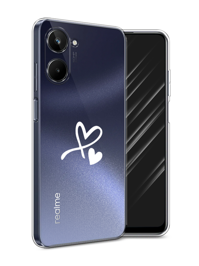 

Чехол Awog на Realme 10 5G "Сердечко минимализм", Белый, 2512650-6