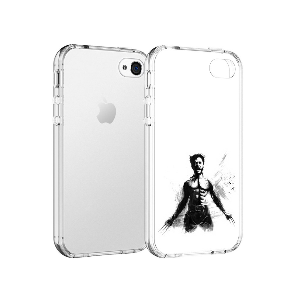 

Чехол MyPads Tocco для Apple iPhone 4 росомаха, Прозрачный, Tocco