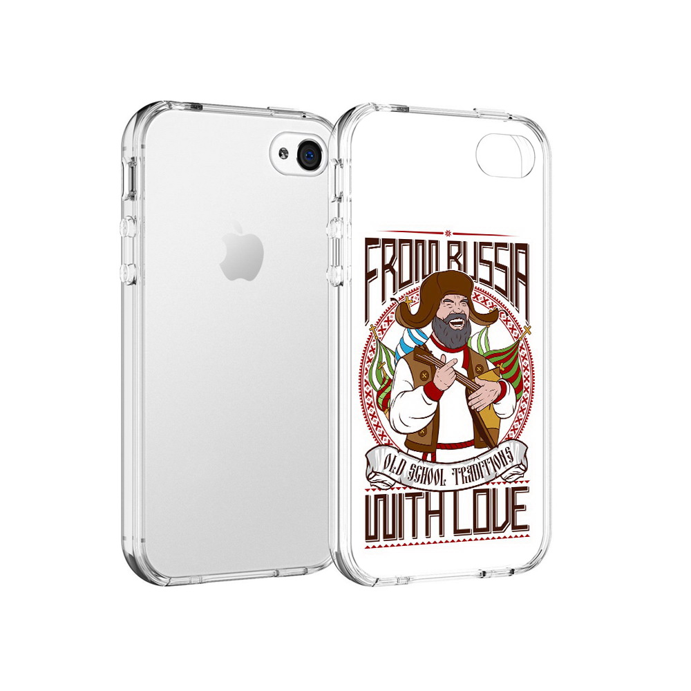 

Чехол MyPads Tocco для Apple iPhone 4 русский мужчина, Прозрачный, Tocco