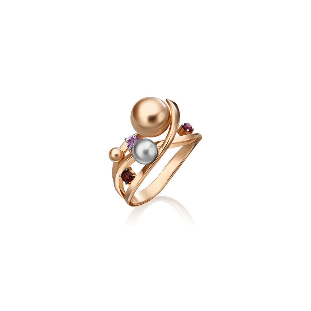 

Кольцо из комбинированного золота с гранатом р. 19 PLATINA jewelry 01-5477-00-257-1111-76, 01-5477-00-257-1111-76