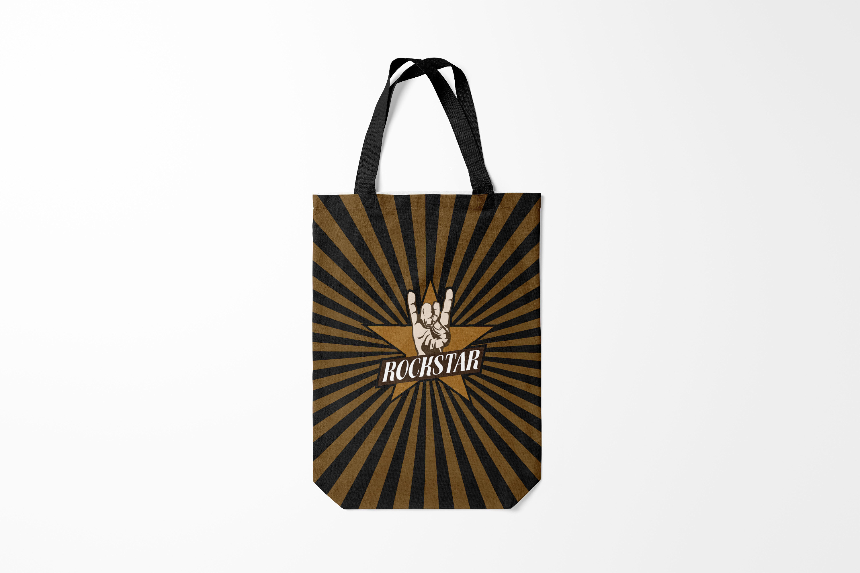 

Сумка шoппер унисекс Burnettie i love rock Rockstar, черный, i love rock Rockstar