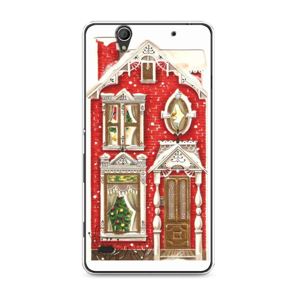 

Чехол на Sony Xperia C4 "Пряничный домик", Белый;красный;зеленый, 52650-5