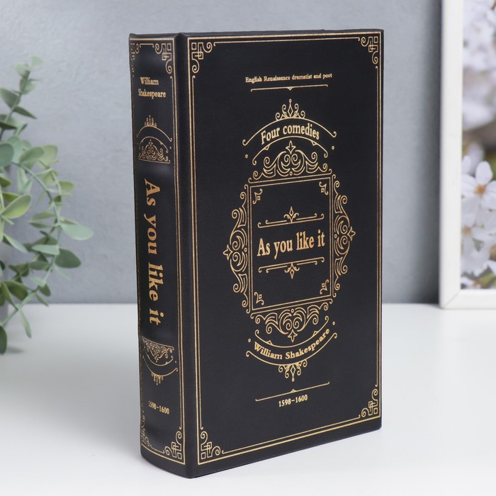 

Сейф-книга дерево кожзам "Четыре комедии Уильяма Шекспира" 21х13х5 см