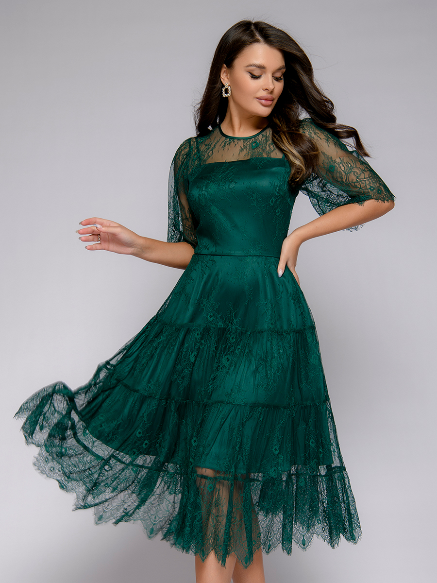 фото Платье женское 1001dress 0142101-02326 зеленое 40