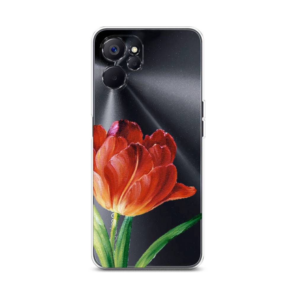 

Чехол Awog на Realme 10 5G "Красный тюльпан", Оранжевый;зеленый, 2512650-8