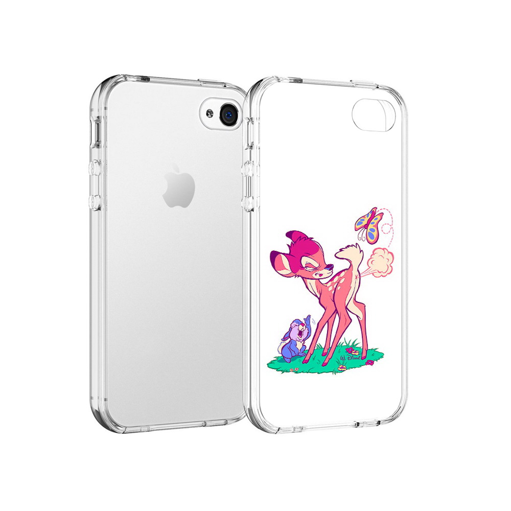 

Чехол MyPads Tocco для Apple iPhone 4 смешной олененок, Прозрачный, Tocco