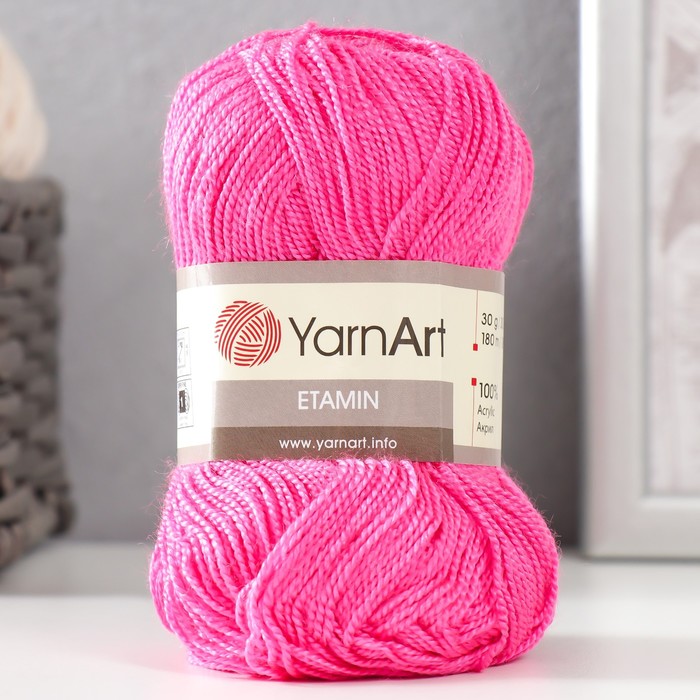 

Пряжа Etamin 100% акрил 180м/30гр (460 яр. розовый) (10 шт)