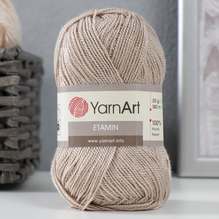 

Пряжа Etamin 100% акрил 180м/30гр (463 св. бежевый) (10 шт)