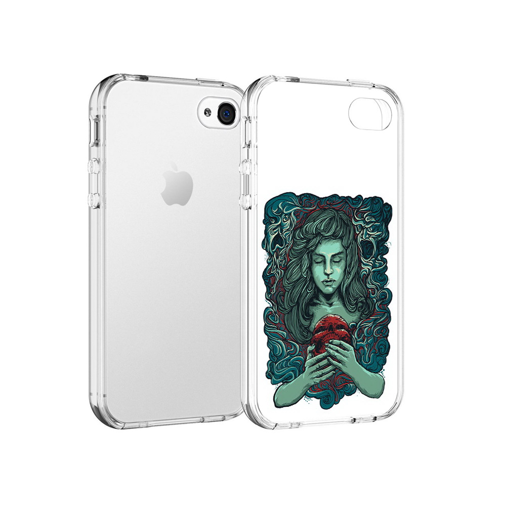 

Чехол MyPads Tocco для Apple iPhone 4 спящая девушка, Прозрачный, Tocco