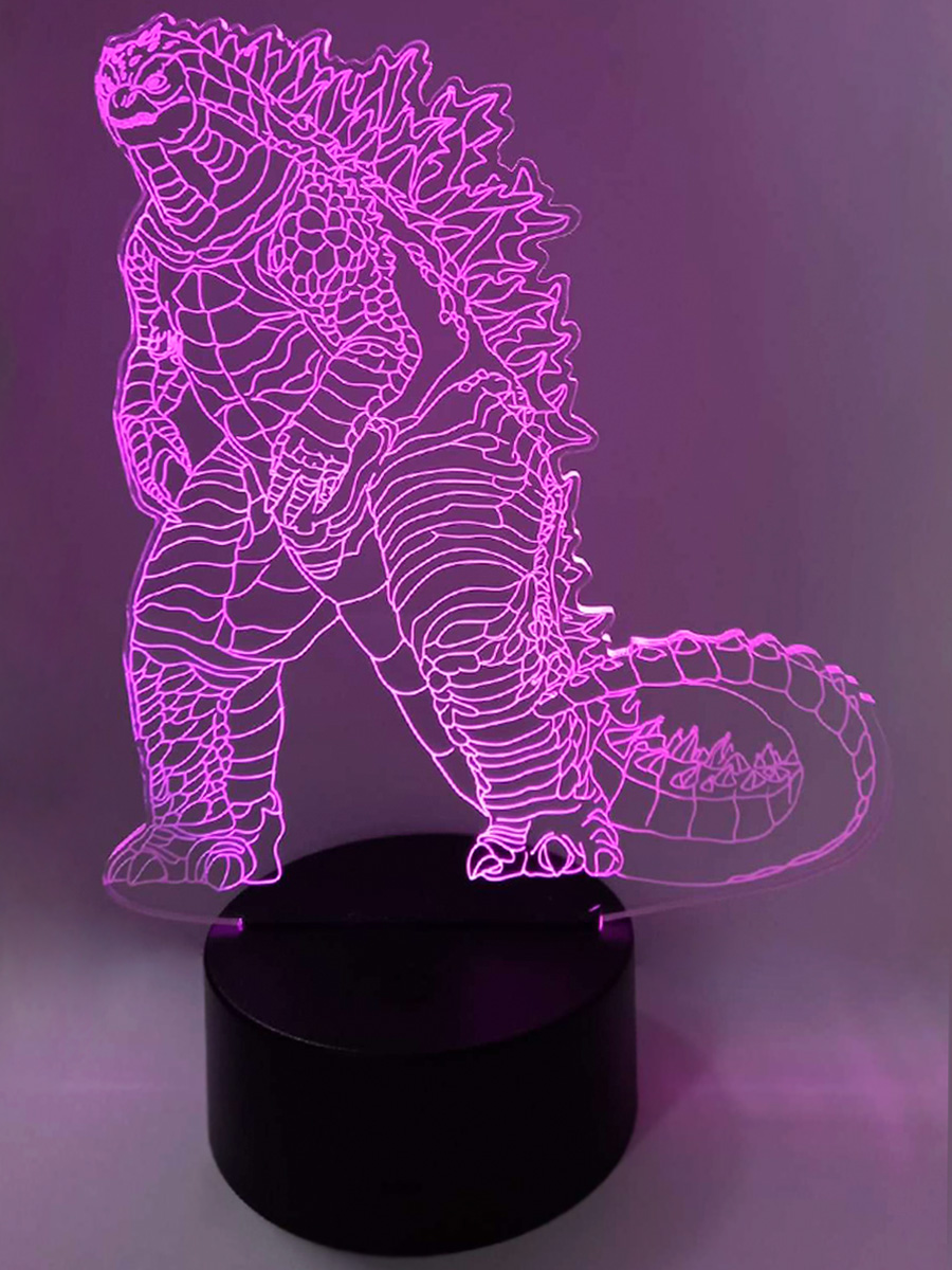 Настольный 3D светильник ночник StarFriend Годзилла Godzilla usb 7 цветов 21 см светильник настольный sonnen ph 307 на подставке светодиодный 9вт пластик