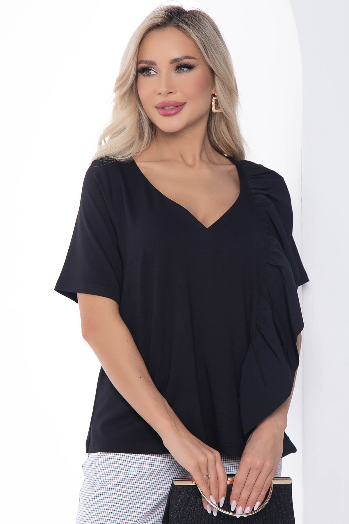 

Блуза женская LT Collection Волна белая 46 RU, Белый, Волна