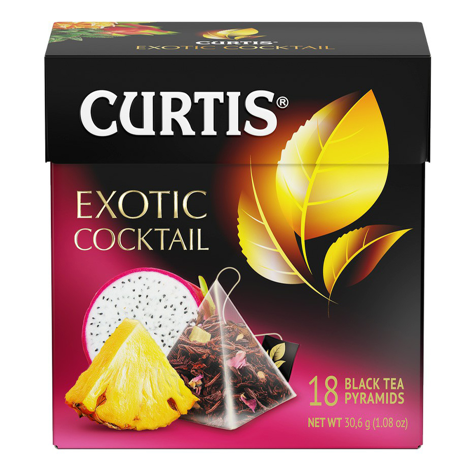 фото Чай черный curtis exotic cocktail в пирамидках 1,7 г 18 шт