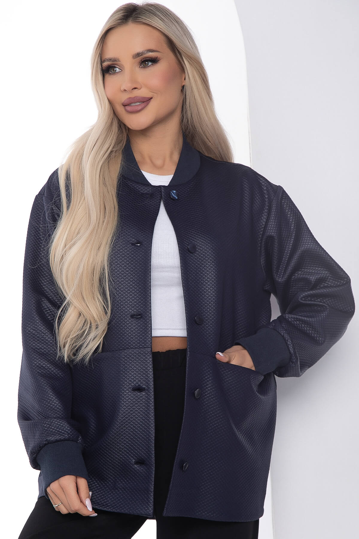 

Бомбер женский LT Collection Мой выбор синий 46 RU, Мой выбор