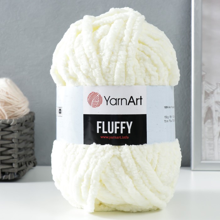 

Пряжа Fluffy 100% микрополиэстер 70м/150гр (711 молочный), Бежевый