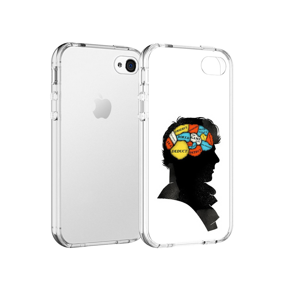 

Чехол MyPads Tocco для Apple iPhone 4 темный рисунок, Прозрачный, Tocco