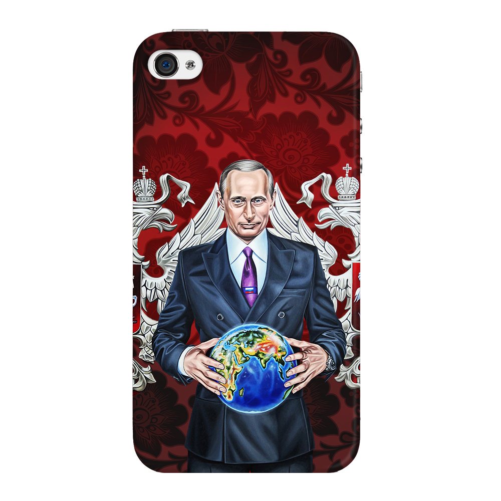 

Чехол Deppa Art Case Person Путин карта мира для Apple iPhone 4/4S + защитная пленка, Разноцветный, Art Case