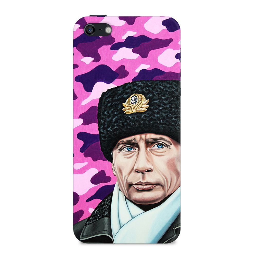 

Чехол Deppa Art Case Person Путин шапка для Apple iPhone 5/5S + защитная пленка, Разноцветный, Art Case