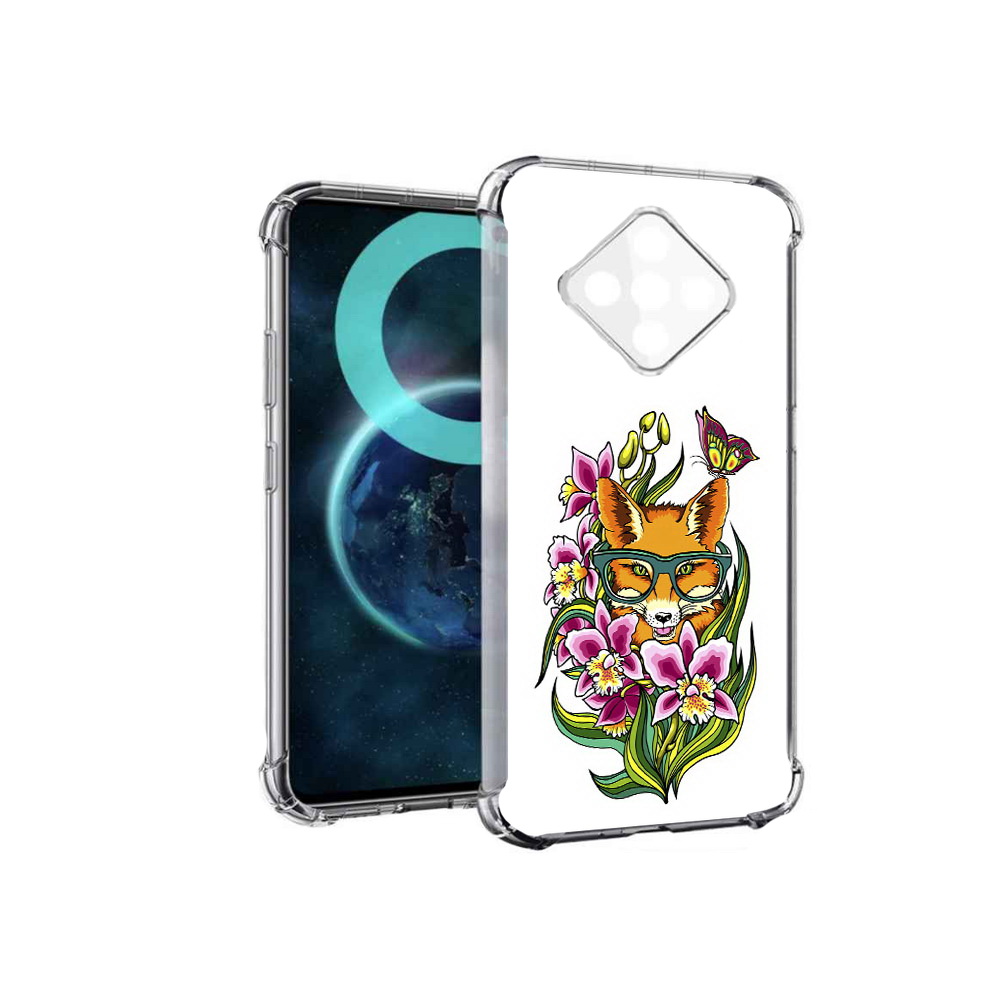 

Чехол MyPads Лиса в цветах для Infinix Zero 8, Прозрачный, Tocco