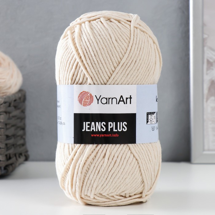 

Пряжа "Jeans plus" 55% хлопок, 45% акрил 160м/100гр (05 телесный)